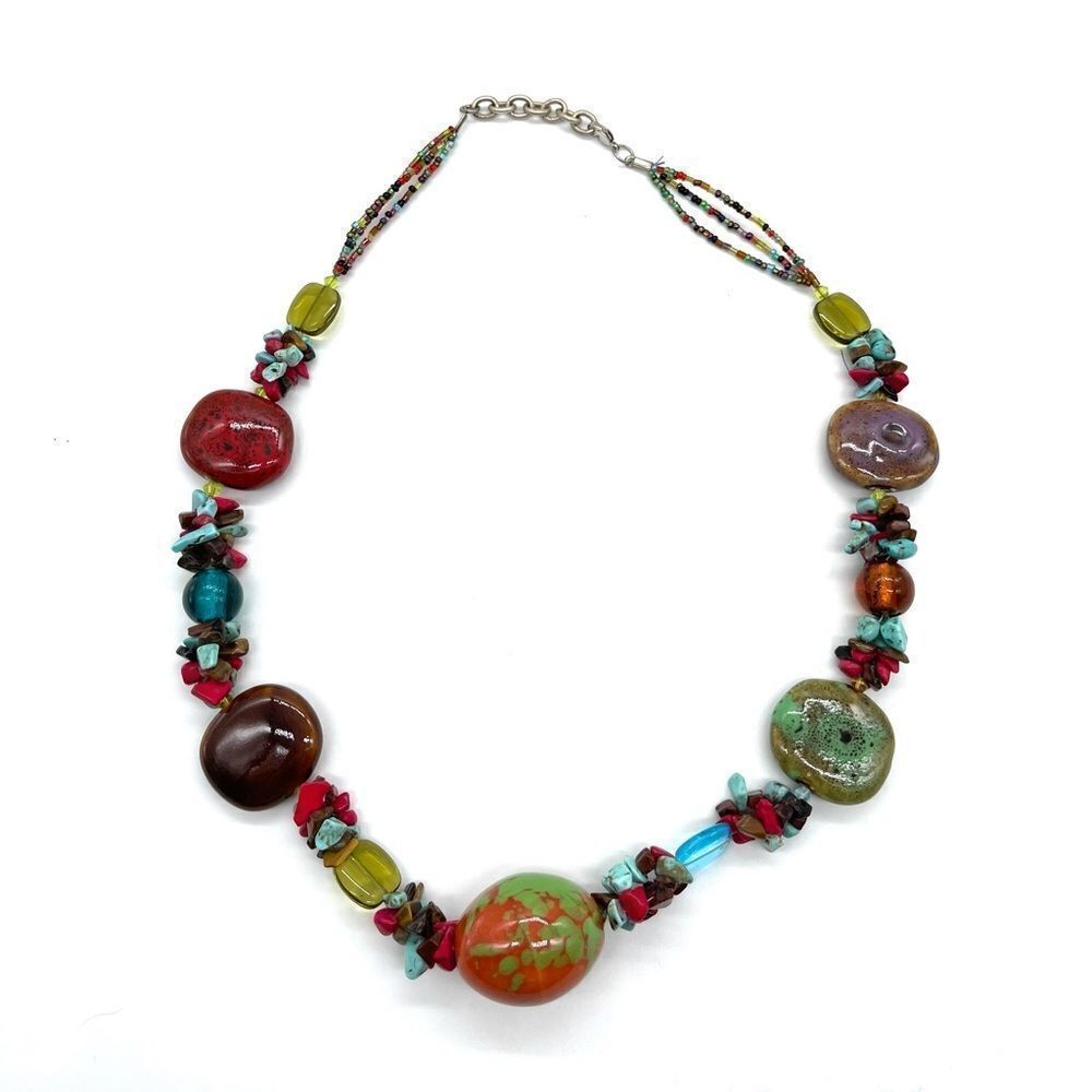 Turquoise and Semi Precious stone Boho Necklaces
